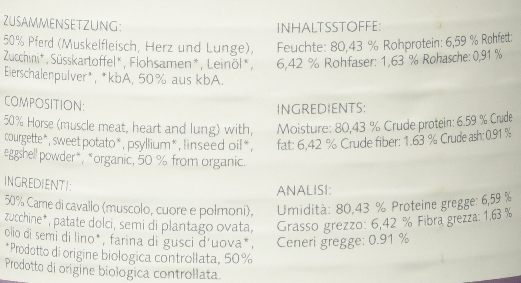 Herrmann Dose Sensibel Pferd Süsskartoffel, Zucchini und Borretschöl, 6 x 800 g