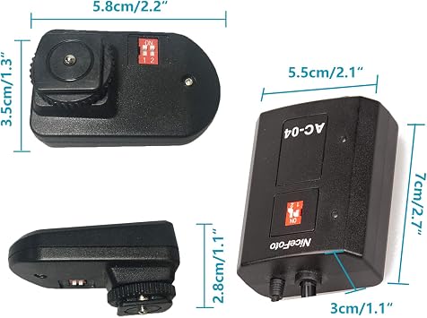 HWASTUDIO 4 channel Wireless Studio Flash Trigger FM (Transmitter + Receiver) Set for DSLR