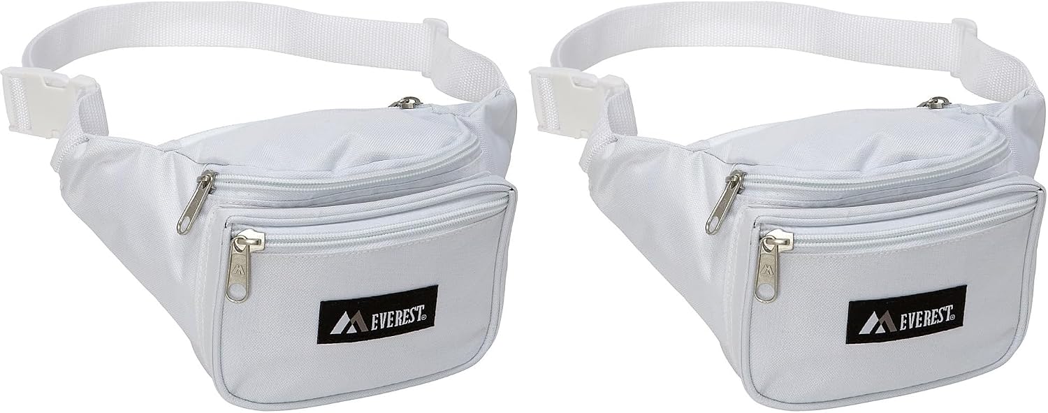 Everest Signature Waist Pack-Standard, White, One Size (044KD-WHT)
