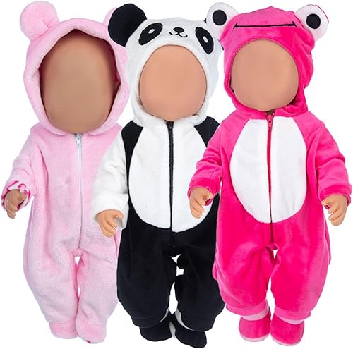 Miniatura 7 de Menolana Ropa para muñecas de bebé, accesorios para muñecas y accesorios para juegos de rol, negro con blanco