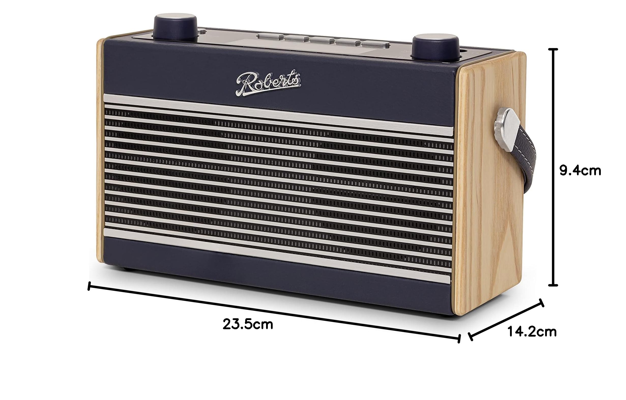 Roberts Radio Rambler BT Stereo Portable Analogique et numérique Marine, Bois