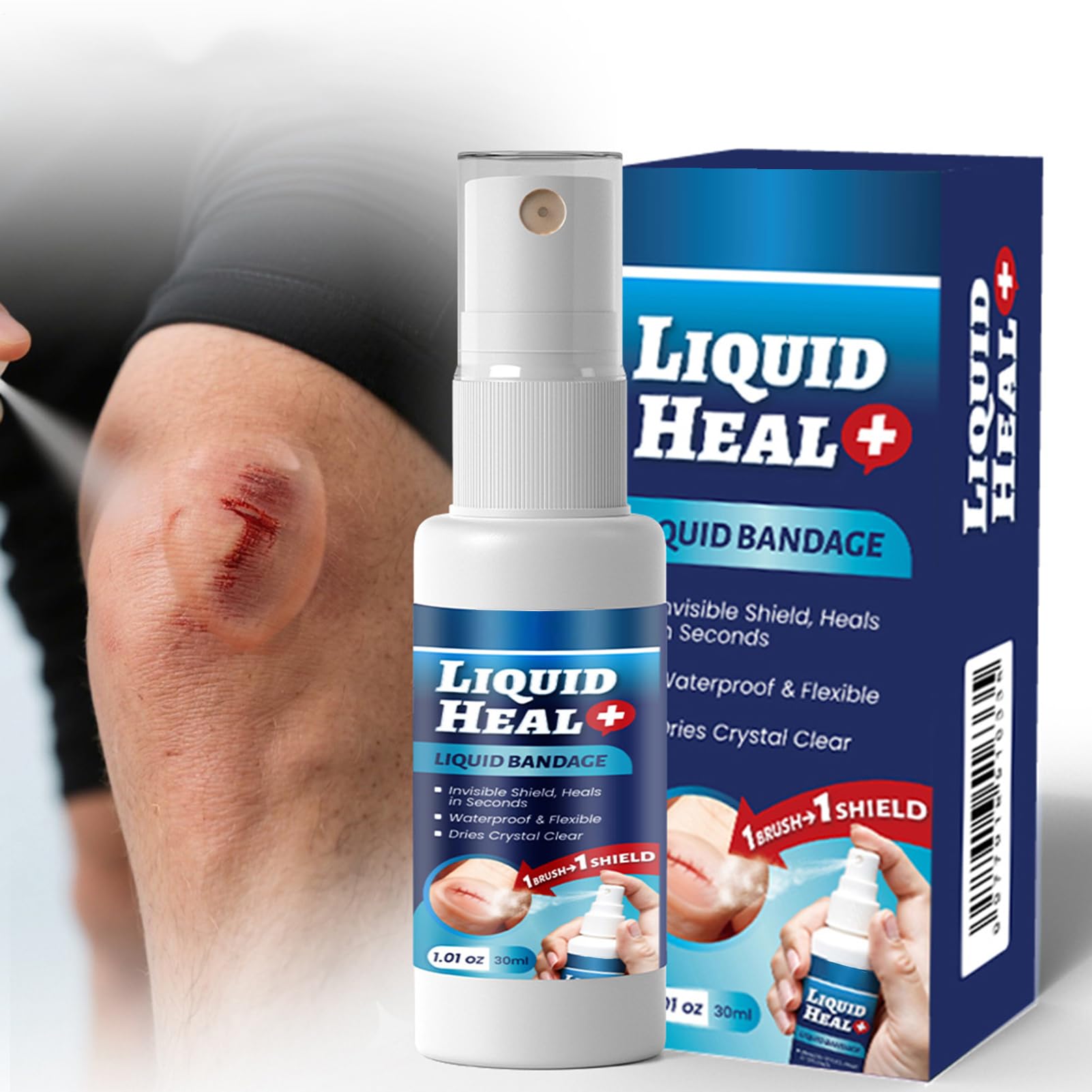 Vendaje líquido para la piel, spray impermeable para el cuidado de heridas, apósito adhesivo rápido para rasguños menores, cortes, rodillas, pies, protección de la piel, cuidado de la salud