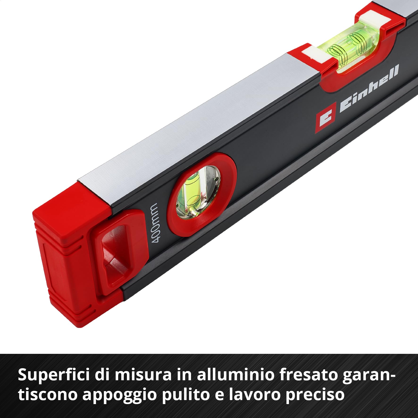 Einhell set di livelle professionali da 3 pezzi, 40/60 / 100 cm | Profilo alluminio | 3 fiale | base magnetica | precisione ±0,5 mm/m | terminali gomma | borsa trasporto incl.
