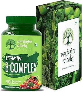 Generic Vitamin B Complex 100% RDA - 200 Tablets/Capsules - B Vitamins Supplement (B1, B2, B3, B5, B6, B7, B9, B12), Green