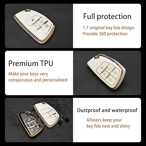 Miniatura 2 de Funda para llavero de Chevy Silverado  Funda de TPU suave para llavero, protector para Chevy Silverado 1500 GMC Sierra 1500 Yukon Suburban Tahoe