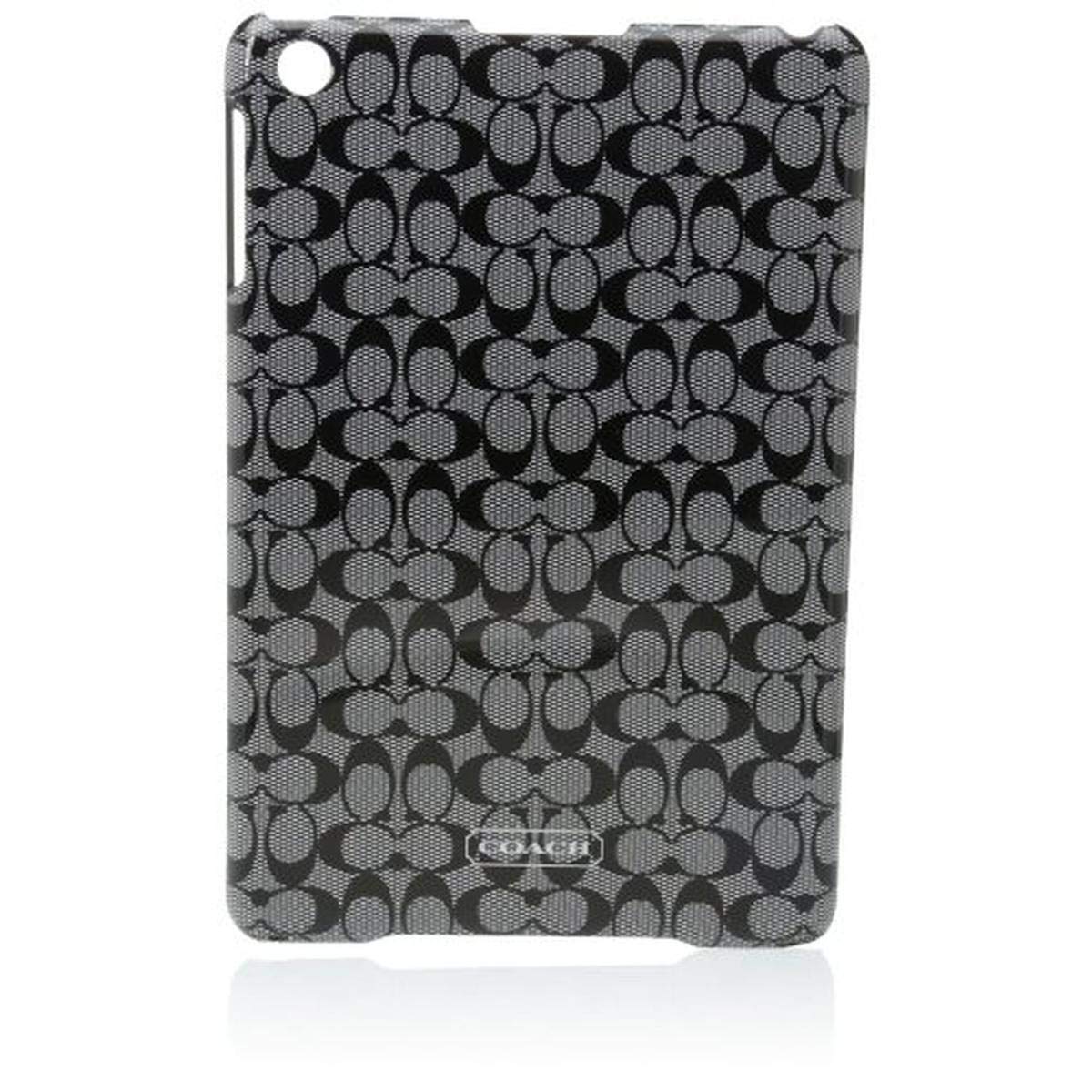 COACH F65641 Signature Logo Mini Ipad Hard Shell Case, BLK/WHT