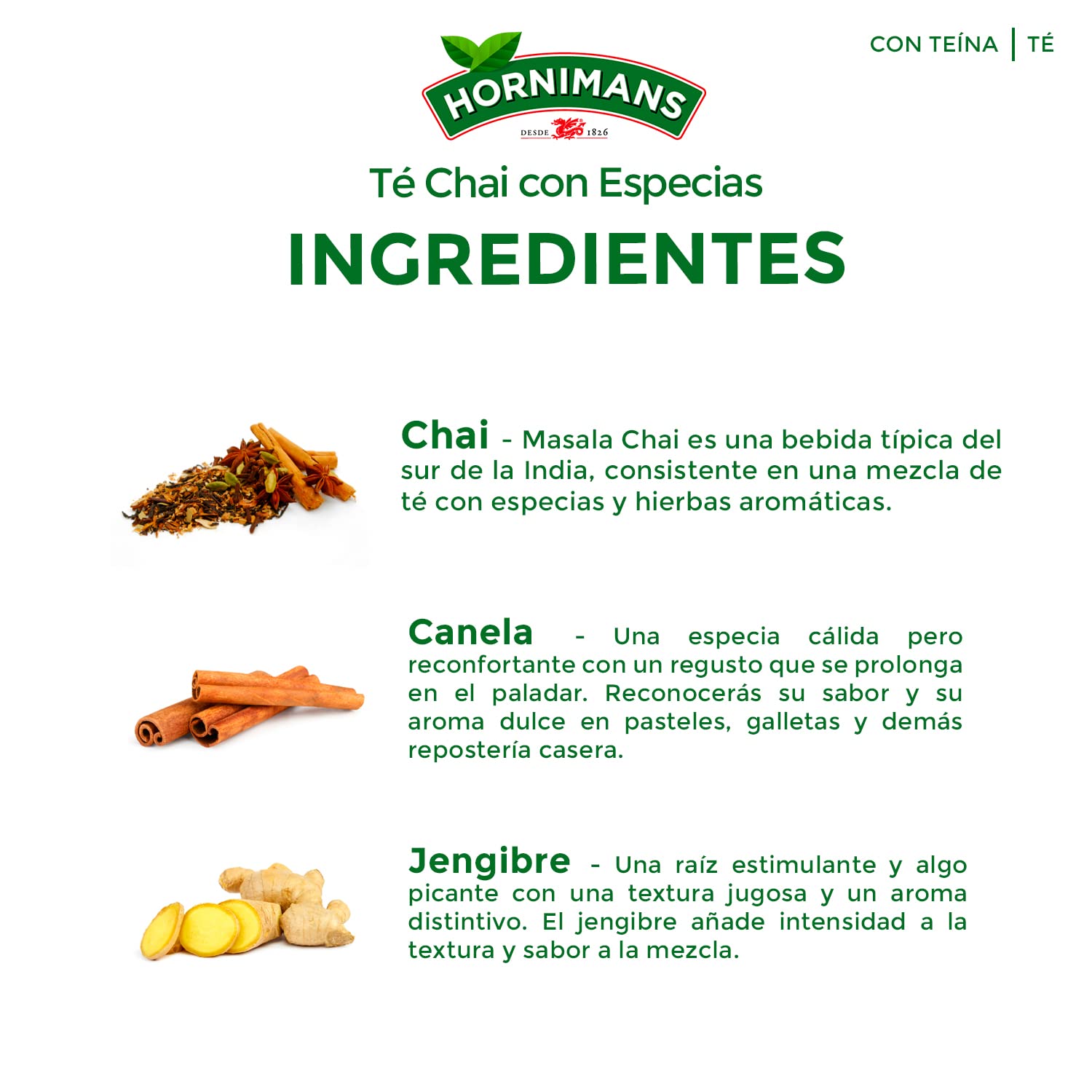 Visita la tienda de Hornimans Hornimans Té Chai con Especias Ingredientes 100% Naturales | 20 bolsitas | Con Teína in use
