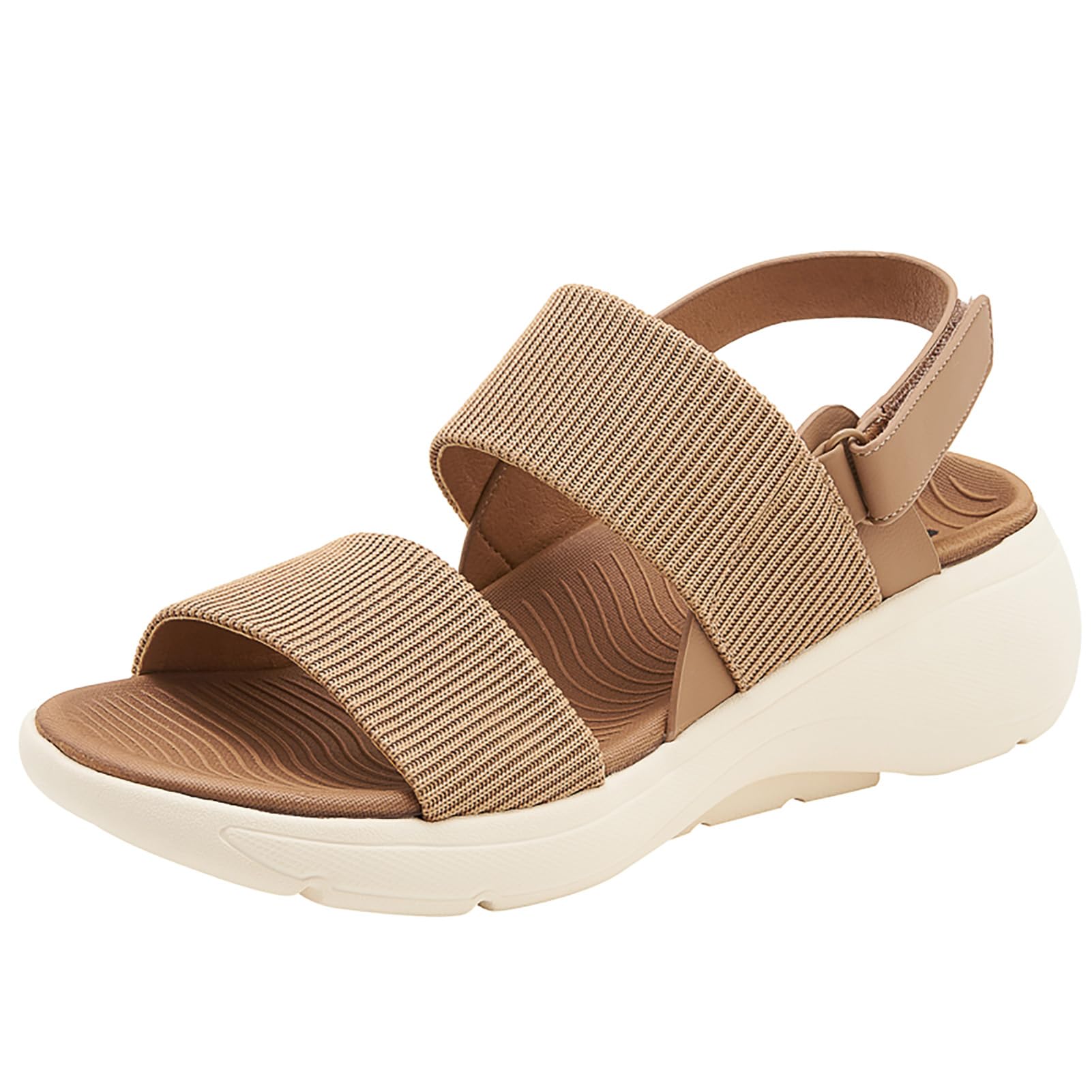 Sandalias de mujer cómodas de verano tipo pantuflas con plataforma sin cordones