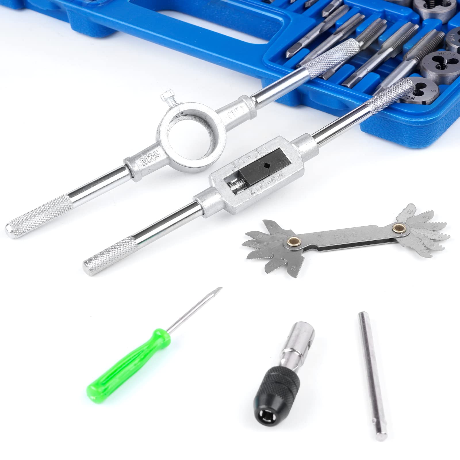 Threading Instrument Snapklik.com : PROFLine 40 PCS SAE Tap And Die Set Tool Kit For ...