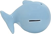 Vista 6 de Child to Cherish Alcancía de cerámica de ballena, azul