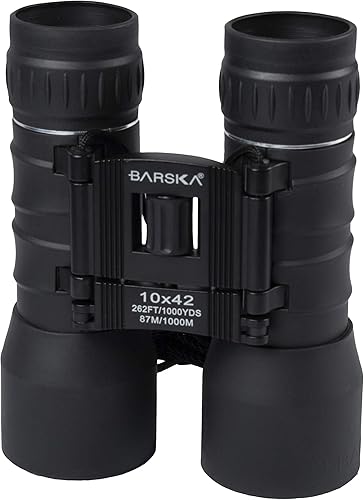 Vista 19 de Barska Lucid View Compact Binoculars – Fully Coated Roof Prism, Center Focus, Lightweight Outdoor Binoculars for Bird Watching, Hiking, and Travel