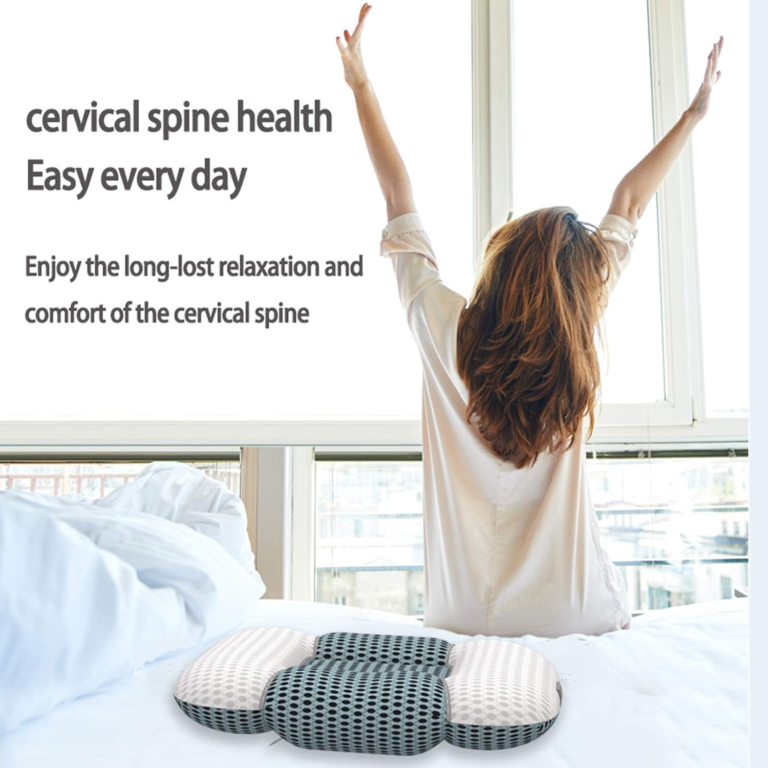 Neck Massager with Heat and Electric Air Compresssion, Cervical Neck Traction Pillow for Sleeping, Shiatsu Cervical Back Leg Foot Massage for Muscle Pain Relief : Health & Household