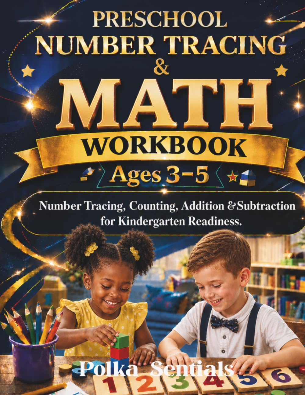 PRESCHOOL NUMBER TRACING & MATH WORKBOOK: Number Tracing, Counting, Addition & Subtraction for Kindergarten Readiness Practice