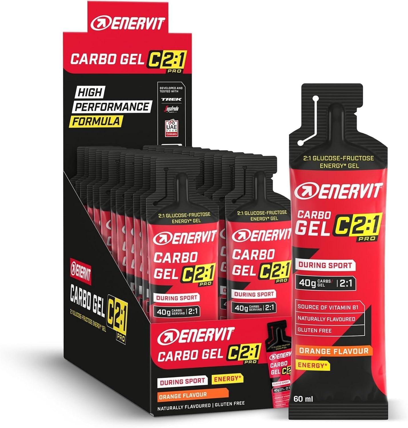 Enervit C2:1 Pro Carbo Gel (Orange, 24 x 60ml)