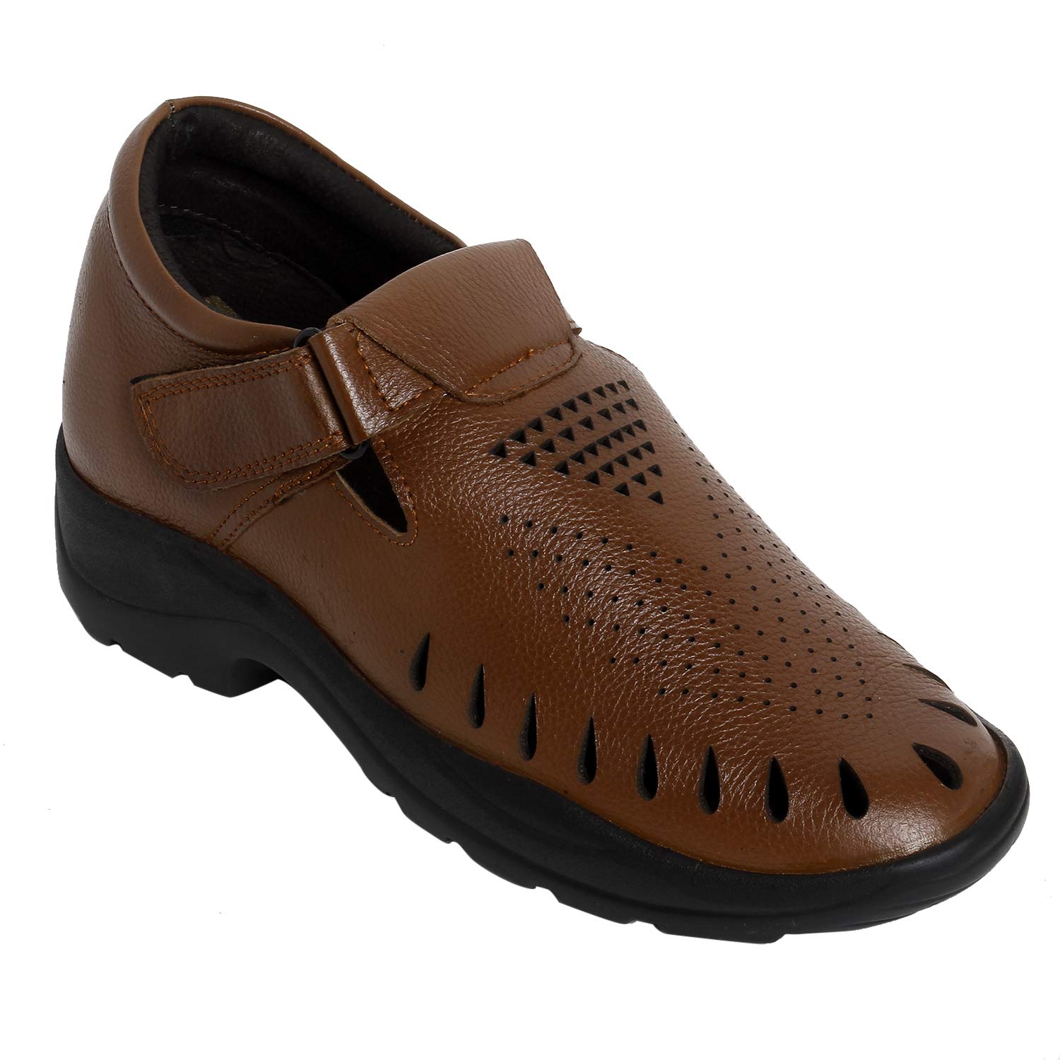 Celby Genuine Leather Height Increasing Casual Elevator Sandal,Tan (6) (B07W3TBZ2G) Amazon Price History, Amazon Price Tracker