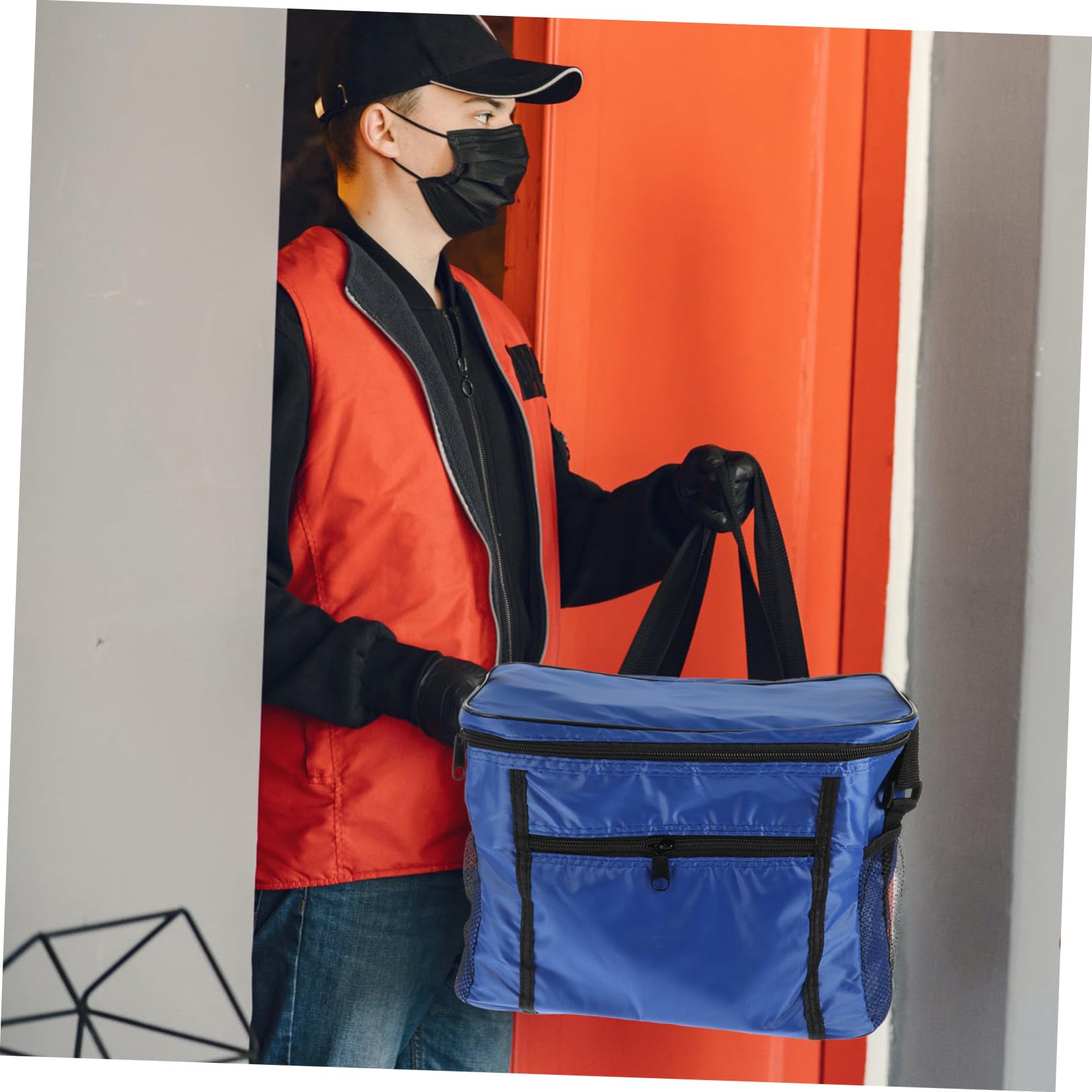 Alipis Bolsa para Fiambrera de Tela Oxford Azul Aislante para Alimentos | Mantiene Frescos y Calientes los Alimentos, para Parque de Atracciones y Clases Escuela
