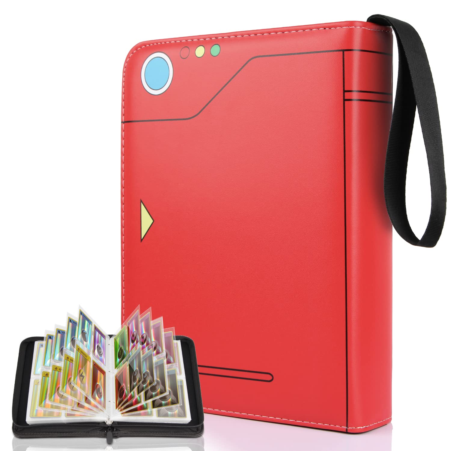 Bheddi TCG Card Binder for Pokémon Card [Red Pokédex] Collectible Card  Holder 400 Cards