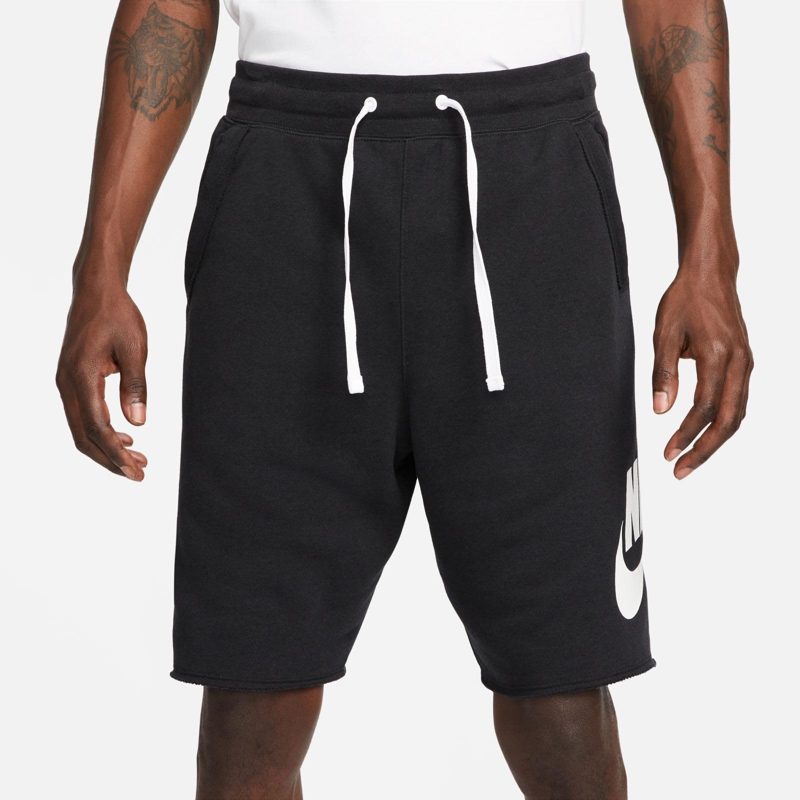 Nike DX0502-010 M NK Club Alumni HBR FT Short Pantaloni Sportivi Uomo Black/White/White L