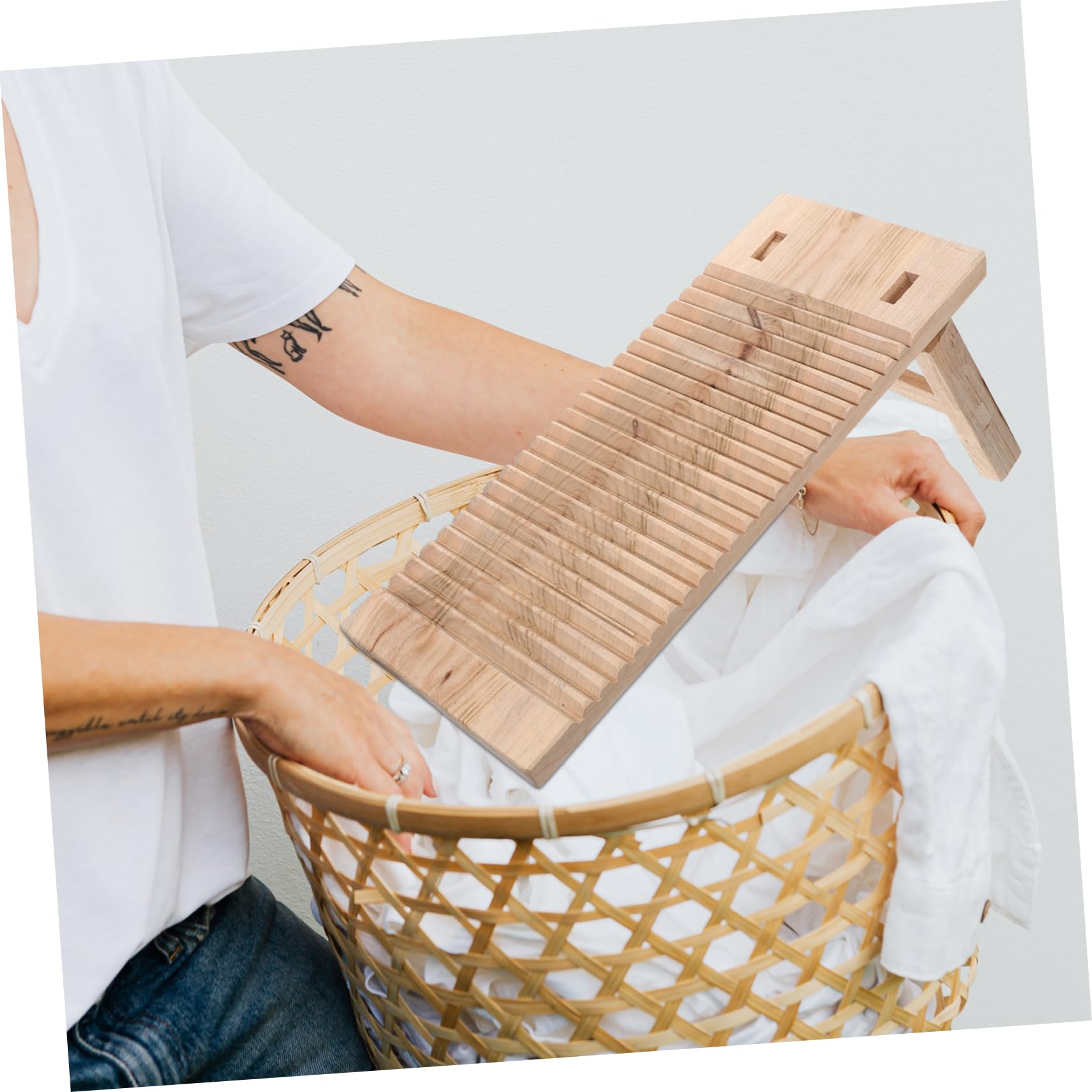 Tabla de Lavar Pizarra Tablero Madera Panel de Madera Tablero de lavandería de Madera Tabla de Limpieza de lavandería lavadero doméstico lavamanos con los pies paño de Limpieza