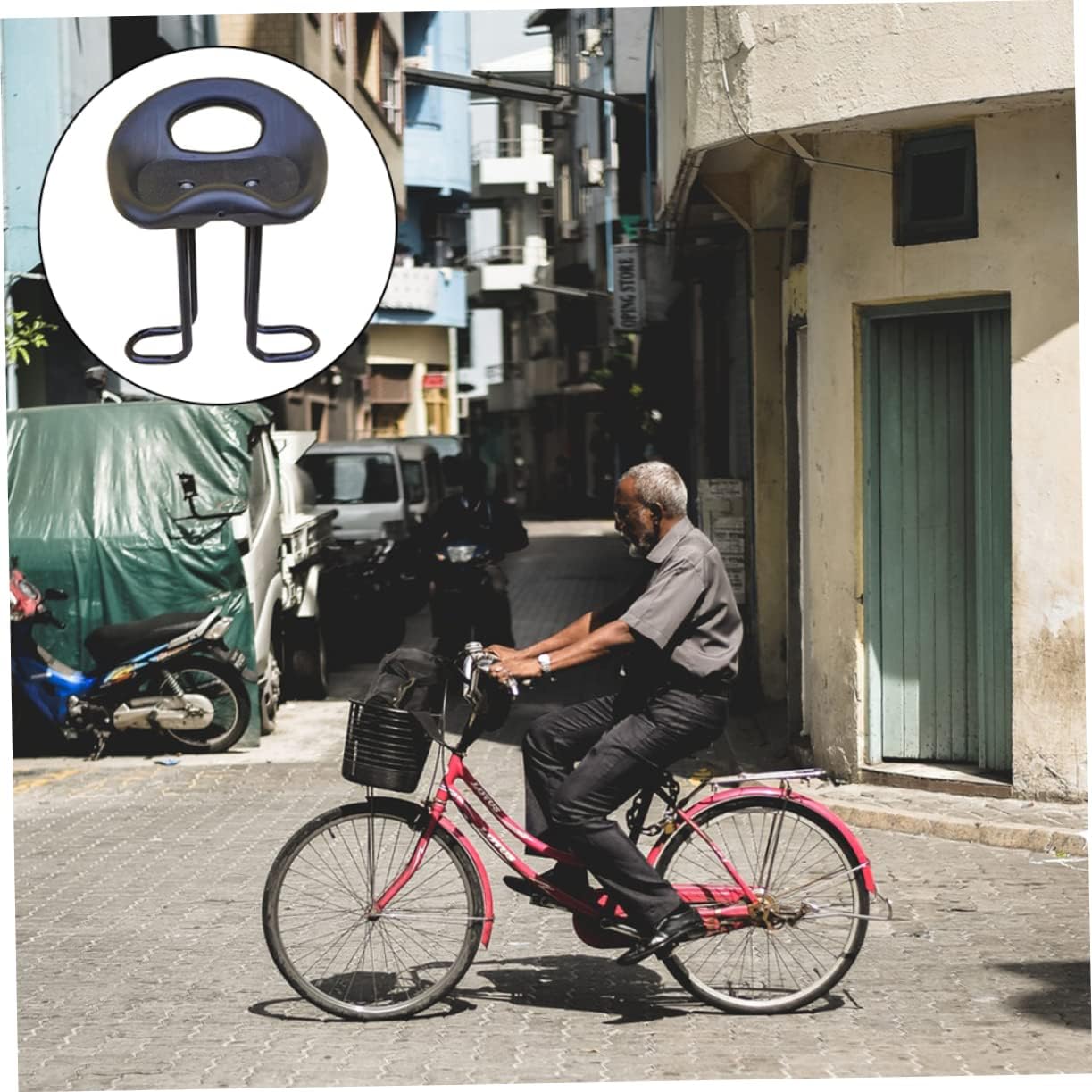 Bike Seat for Boys and Girls Front Safety Seat Boys and Girls Attachment Beam Mount Easy Install