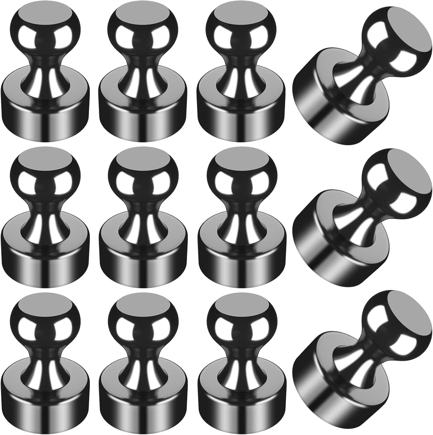 12Pcs Black Fridge Refrigerator Whiteboard