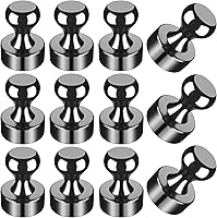 Vista 1 de 12 Piezas Imanes Negros para Refrigerador, Imanes para Refrigerador, Imanes para Pizarra Blanca, Imanes para Refrigerador para Adultos, Imanes
