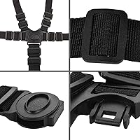 Vista 3 de Correa universal de arnés de 5 puntos, cinturón de arnés ajustable, cinturón de seguridad para silla alta, silla de paseo, cochecito, cinturón