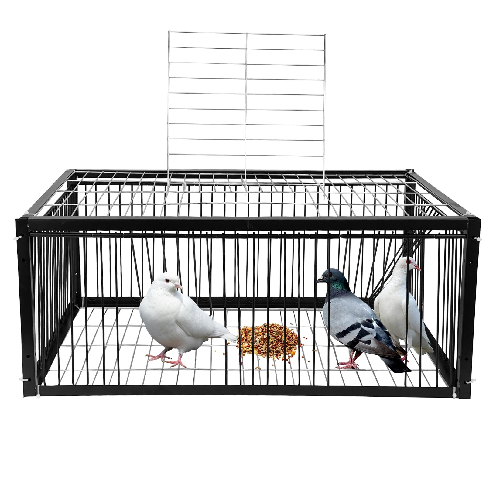 Taubenfalle, Vogelkäfig mit Einweg-Eingang (4 Türen), Falten Taubenschlag Taubenkäfig für Gärten, Dächer, Terrassen