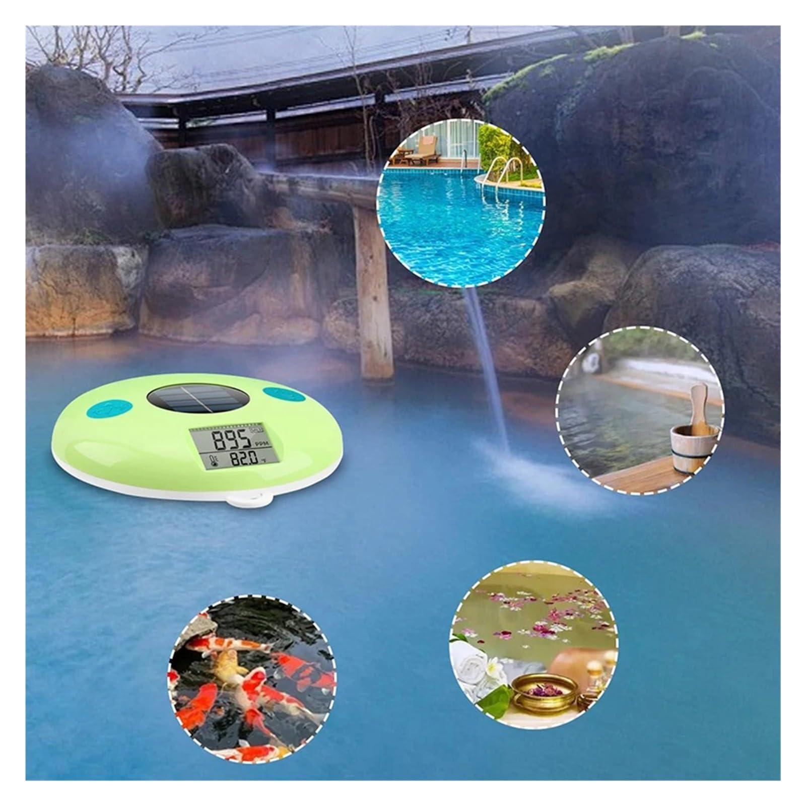 TermóMetro De Piscina For Bañeras, Medidor De Temperatura De Salinidad, Termómetro Digital De Agua, Monitoreo Acuático, Medición Precisa De La Temperatura FáCil De Usar
