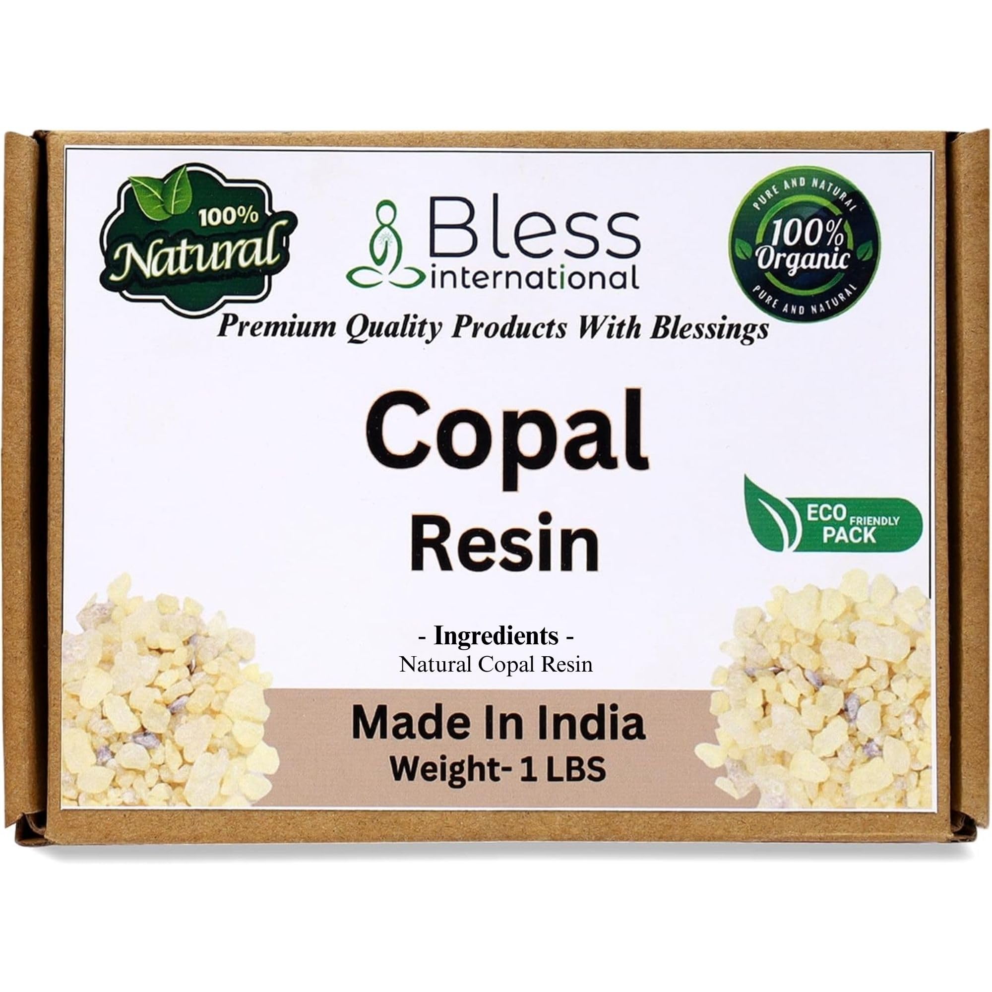 Premium-Grade-A-Indian-White-Copal-Resin-Dammar-by-Bless-International 100%-Pure-Natural-Organic Blanco-Tree-Sap-Gum-Incense Sacred-Aroma-for-Meditation-Cleansing-Wellness 1Lb-453.6-Grams-16-Ounce