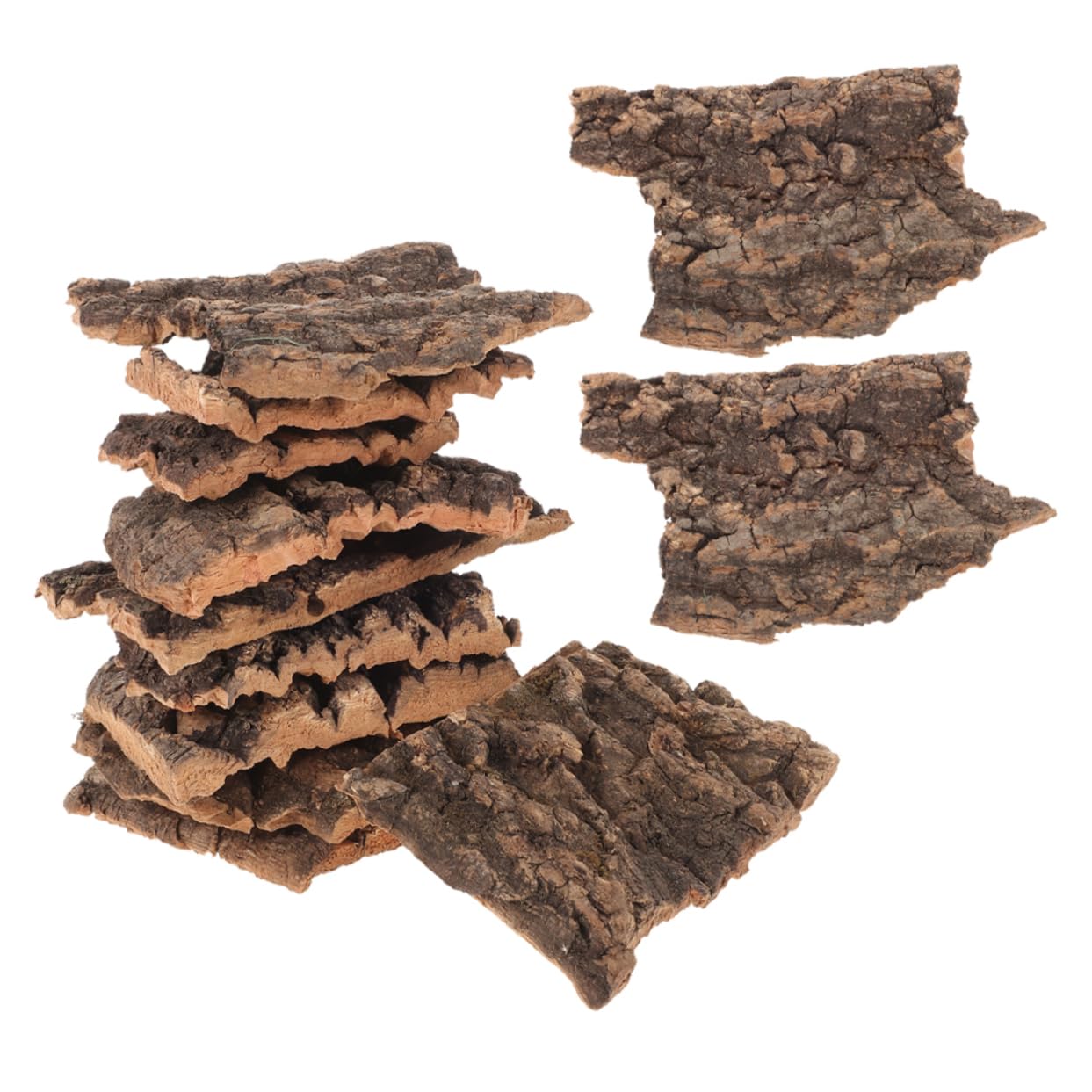 Abaodam 12pcs Reptile Tank Accessories Artificial Tree Bark for Snake Fish Tank Decor Reptile Cage Decorative Branches