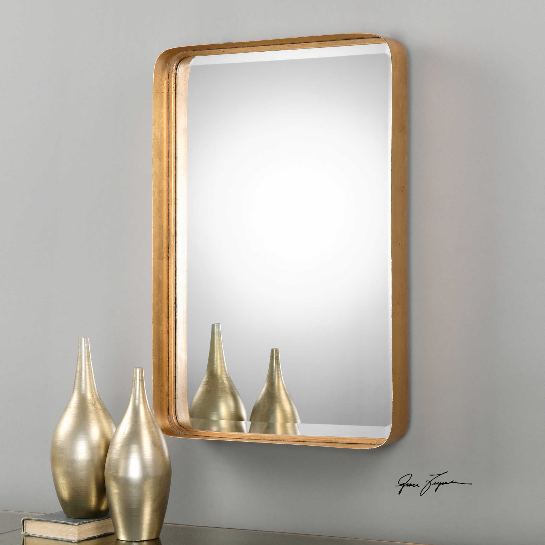Amazon.com: Uttermost Crofton Vanity Mirror in Antique Gold Finish