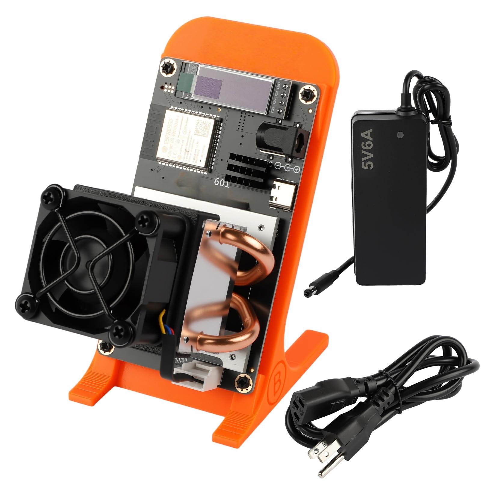 Bitcoins Miner Lucky Miner Bitaxes Gamma 601 SHA256 1.5TH/S 25W Low Power Home Solo ASIC Crypto Miner, Orange - 2