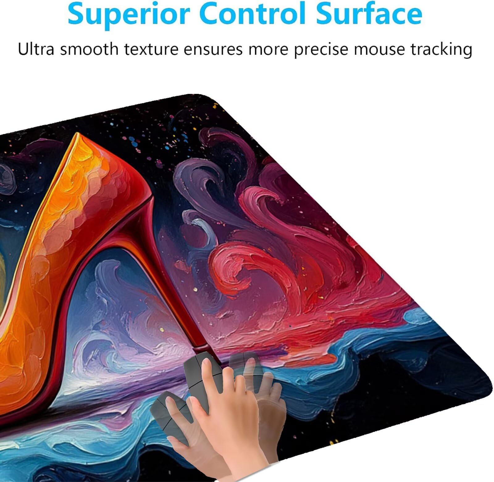Tapis de Souris Couleur Tapis Souris XXL 1200 x 600 mm, sous-Main Bureau avec Bords Cousus, Talons Hauts Mouse Pad avec Caoutchouc Etanche et Antidérapant, pour Le Bureau Et La Maison, Cadeaux H-1717
