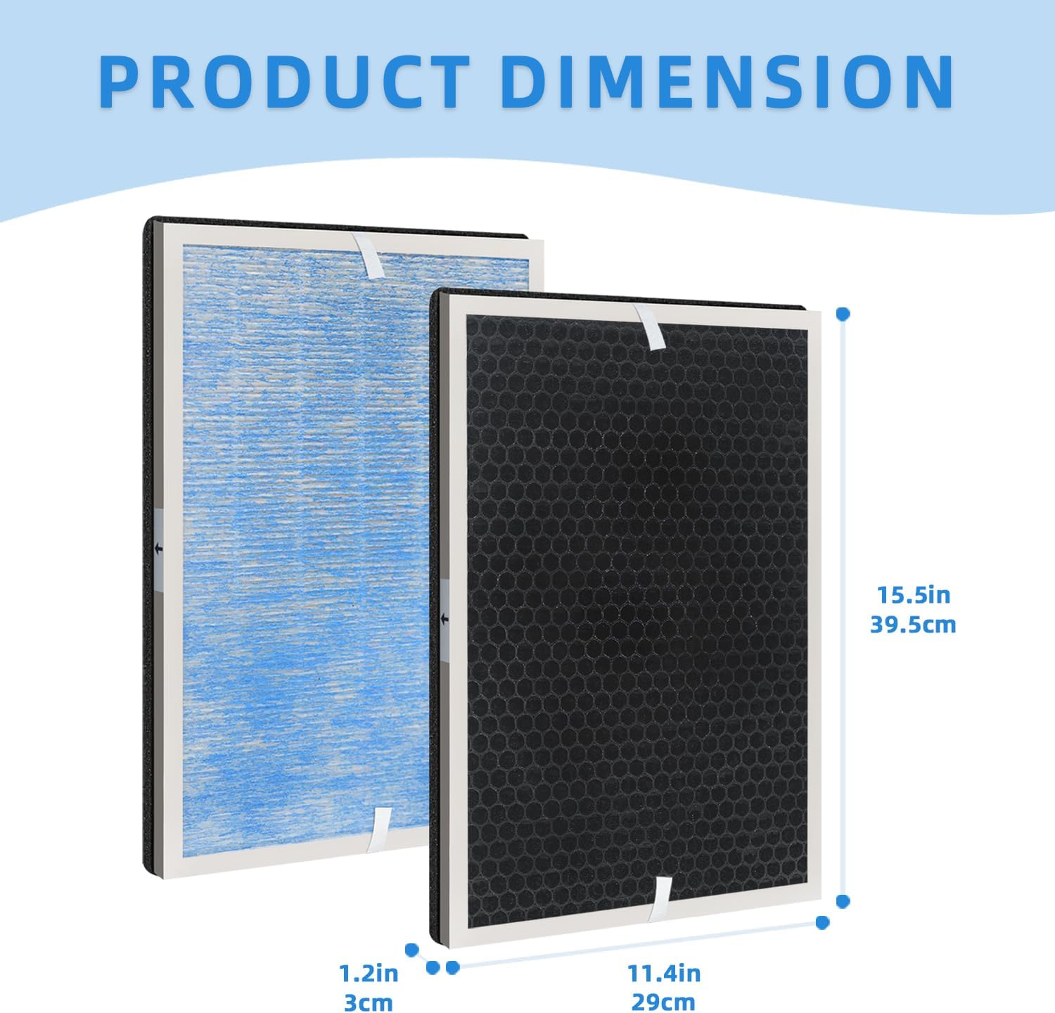 2-PACK MSA3/MSA3S Replacement Air Filter: Compatible with Membrane Solutions MSA3 MSA3S Air Purifier - Fights Fine Dust, Pet Dander & Smoke | 6-Month Supply - Image 2