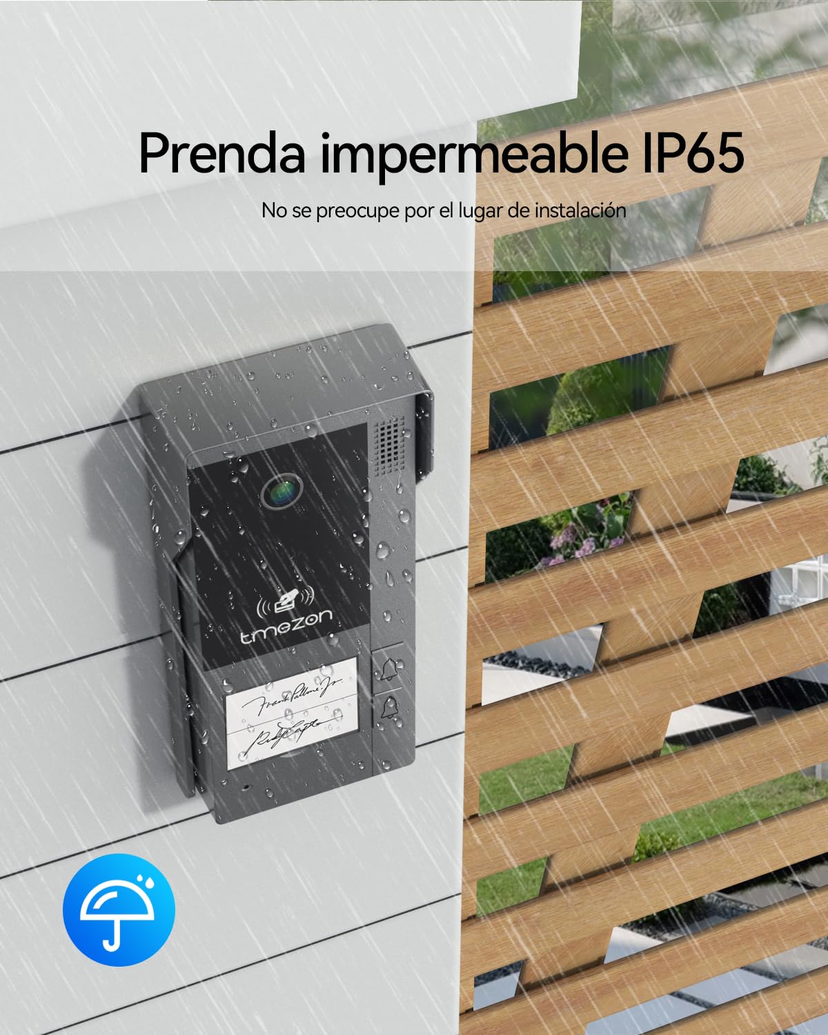 TMEZON Videoportero WiFi 2 Hilos,1080P Timbre Video Sistema Intercomunicador,Pantalla táctil IP de 7",Detección de Movimiento Humano,Desbloqueo por App/Tarjeta RFID,Grabación y reproducción,2 Familia