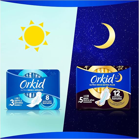 Orkid Ultra Extra Sanitary Pad Night Single Package 6 Pads
