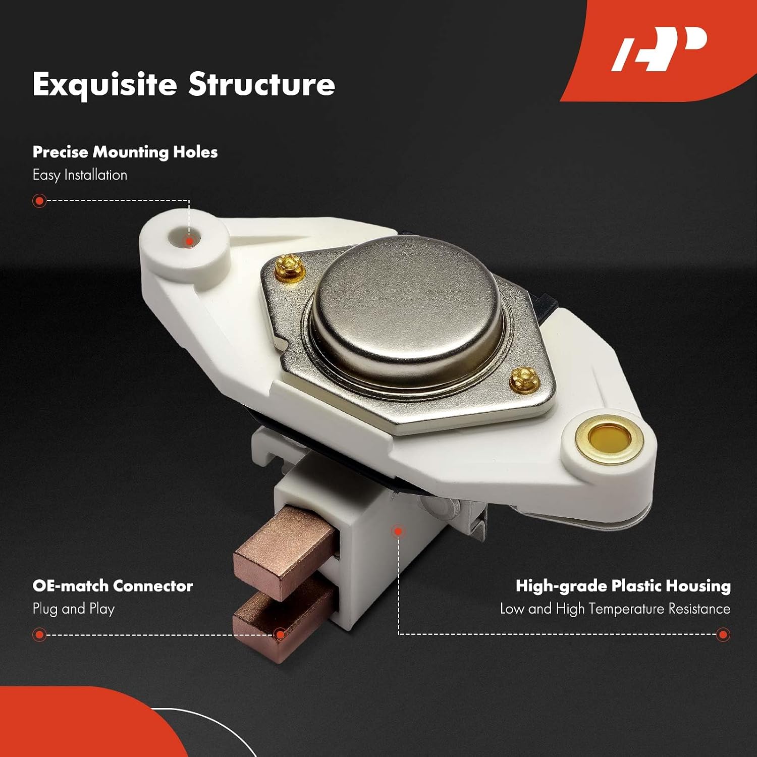 A-Premium Alternator Voltage Regulator Compatible with John Deere 3830 1986-1992 3.91L, 14V A-Circuit 14.60 Vset
