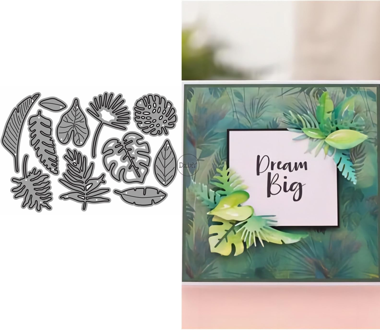 DzIxY Various Leaves Banana Leaves Metal Cutting Dies for Card Making Kit Embossing Paper Die Cuts Set Scrapbook Stencils Supplies Machine Templates