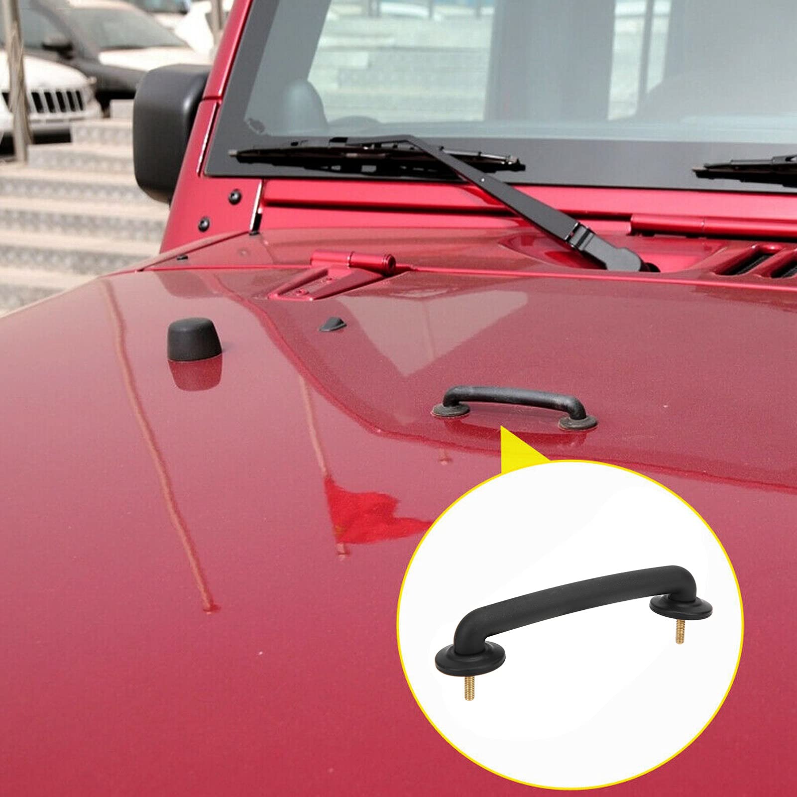 Staffa Parabrezza Per Jeep Wrangler TJ (1997-2006) E JK (2007-2018) – Ricambio 55176422 Con Cinghia E Maniglia