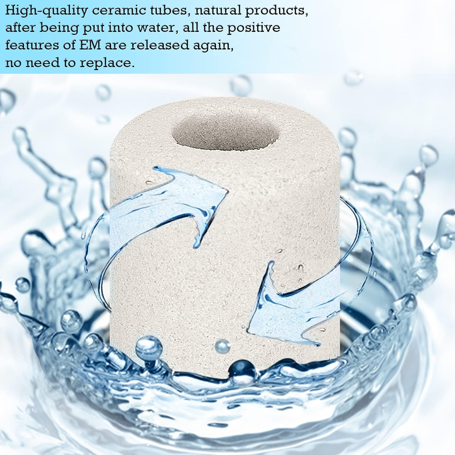 Aquarium Ceramic Ring Bio Ceramic Media Ring for Aquarium Filter Replacement Biological Material Remover for Aquarium Fish Tank Pond Filter