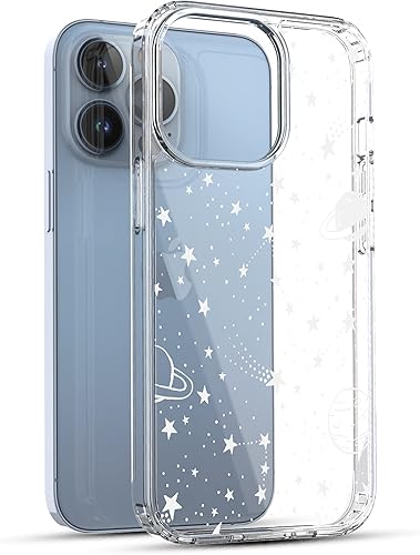 Miniatura 3 de RANZ Compatible con Funda para iPhone 13 Pro, Serie Anti-Arañazos y a los Golpes, Carcasa Protectora de PC Duro Transparente + Amortiguador de TPU