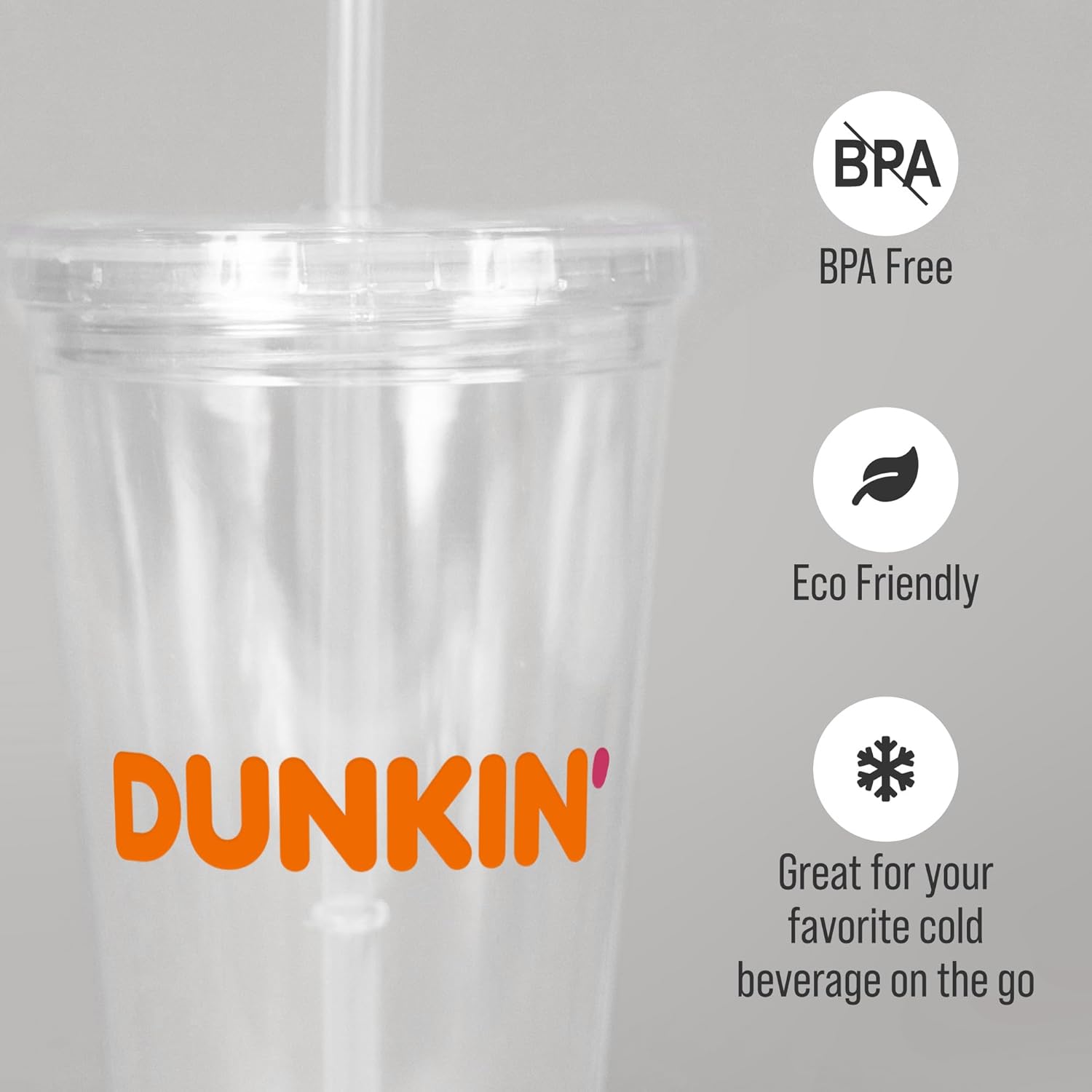 Set of Custom Clear Acrylic Tumblers 16oz, Personalized Bulk Pack Insulated Plastic Promotional Tumblers BPA Free, Perfect for Iced Coffee, Soda, Hot Drinks & Cold, Double Wall Logo (1 Count) - Image 2