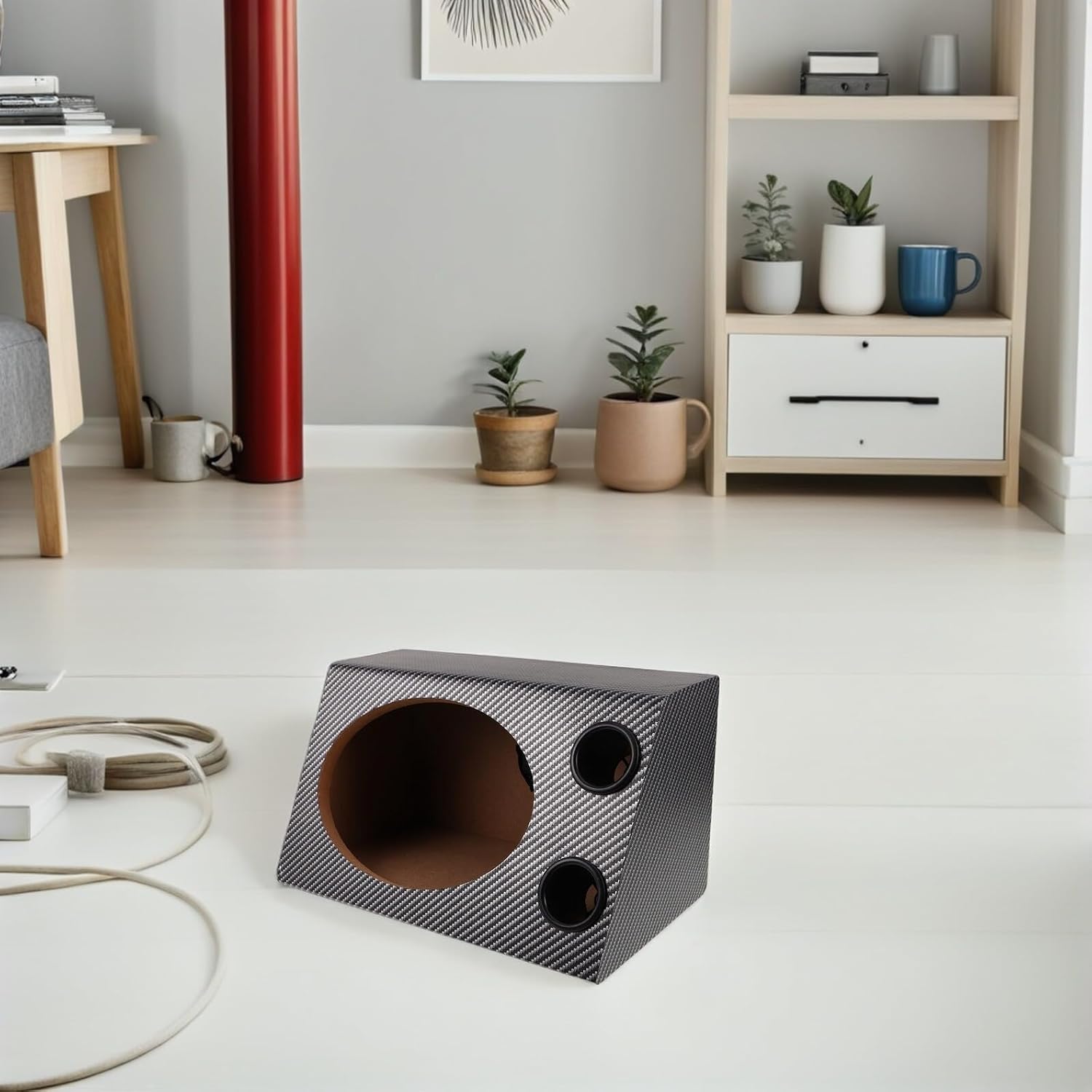 Wooden Trapezoidal Car Audio Subwoofer Box with PVC Veneer