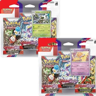 2 Triple Pack Pokémon Escarlate e Violeta Spidops e Espathra Copag Cards Cartas em português