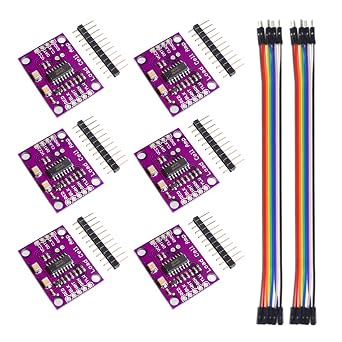6pcs HX711 Load Cell Electronic Weighing Sensor High-Precision Electronic Weighing Sensor 24-bit AD Dual-Channel Converter Module CJMCU-711 with M/F Cable