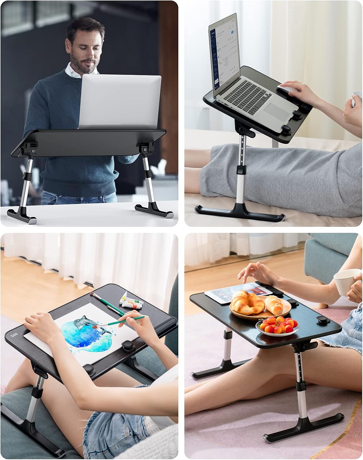 Buy Laptop Desk for Bed, SAIJI Height & Angle Adjustable Laptop Stand