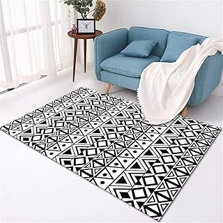 Kinderteppich Klein Tepiche Schlafzimmerteppich schwarz warmes Design, schalldicht, feuchtigkeitsbeständig, weich und waschbar 100X160CM Wohnzimmer Teppichboden