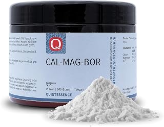 Cal-Mag-Bor Pulver 360g, Magnesium & Calcium, 100% natürlich, Quintessence