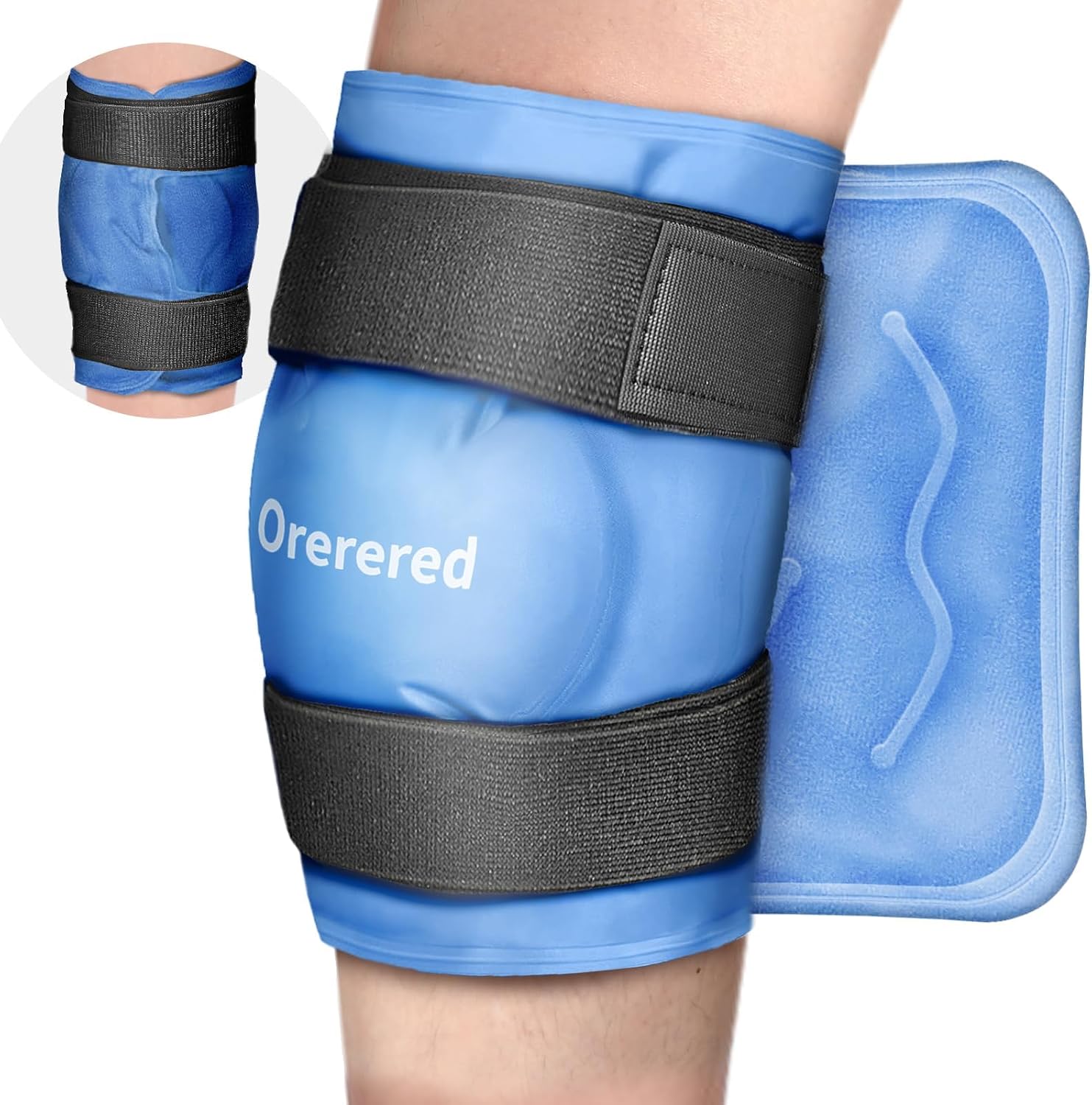 Ice Packs for Injuries Reusable, 3-Piece Set Soft Cold Gel Packs